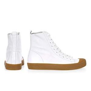 TOPSHOP WHITE LEATHER HIGHTOP size 40